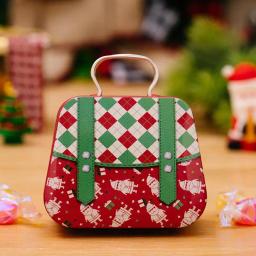 Caixas de natal vazias 4 pçs latas de biscoitos festivos recipientes de biscoitos de natal recipientes de nidificação de metal recipientes de armazenamento de alimentos com - Image 4
