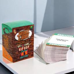 Hip Hop e R & B Music Trivia Card Game, Adult Game, Night Party, Family Gathering Board, Liricamente correto 90 e 2000 - Image 2