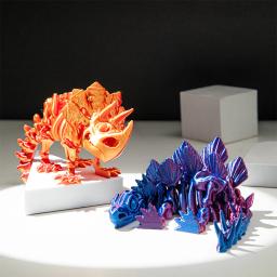 Ornamentos impressos em 3D, figuras de modelo de dinossauros, esqueleto articulado flexível, artesanato de mesa, estátua, brinquedos, decoração - Image 6