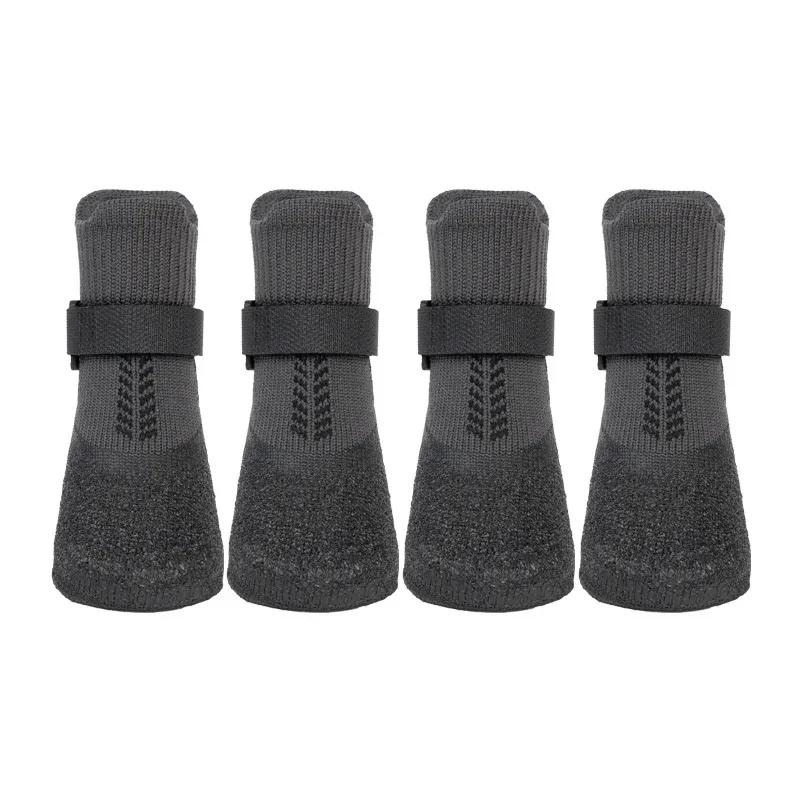 Suprimentos para animais de estimação, sapatos para cães, proteção para patas de cachorro, botas de neve anticongelantes, sapatos de inverno para cães, cabelo dourado de pelúcia, labrador border collie - Image 1
