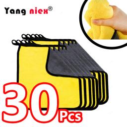 Toalha de Microfibra Extra Macia Car Wash, Limpeza de Secagem, Car Care, Detalhando Ferramentas, 3 Pcs, 10 Pcs, 30Pcs - Image 1