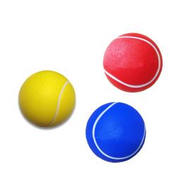 8 pçs bolas de tênis criativas prática bolas de tênis esportes pu tênis jogando bola de espuma sólida bolas de tênis amarelo/vermelho/azul/verde - Image 4