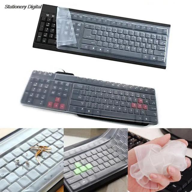 Capa Protetora de Silicone Universal para Teclado de Computador - Filmagem de Alta Qualidade