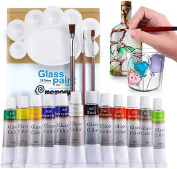12ml 12 cores conjunto de pintura de vidro pigmentos acrílicos desenho tubos conjunto artista arte suprimentos - Image 1