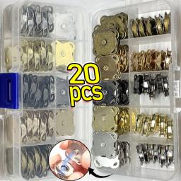 Fixadores de pressão magnética Fechos Botões, bolsa, bolsa, carteira artesanato, saco peças, mini adsorção fivela, artesanato DIY, atacado, 1-20 conjunto - Image 1