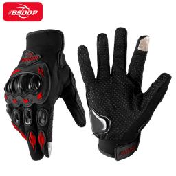 Moto motocicleta corrida equitação luva ciclismo equitação homem anti-queda quatro estações respirável dedo cheio cavaleiro tela de toque luvas - Image 1