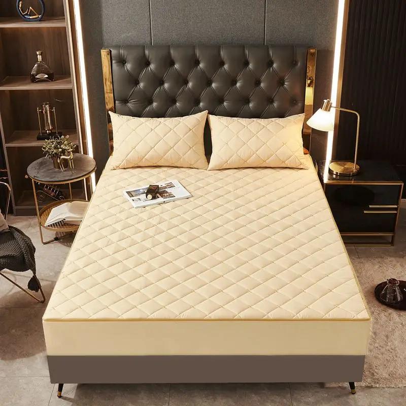 Capa de colchão acolchoado grosso, removível, 6 lados, tudo incluído, cama king e queen size, lençol, novo - Image 1