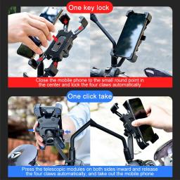 À prova de choque ajustável MTB bicicleta celular Stand, 360 ° rotação titular da bicicleta, suporte fixo, antiderrapante, suporte ao ciclo, iPhone, Xiaomi - Image 3