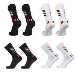 Silicone antiderrapante meias com padrão Multicolor para adultos, futebol meias, meias de futebol, alta qualidade, aperto de esportes, EU38-44, 2023 - Image 1
