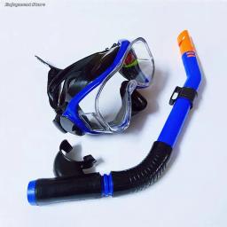 Conjunto de snorkel de mergulho profissional, máscara facial completa, equipamento de mergulho, roupa do mar profundo, vidro temperado completo, óculos secos para adultos, novos - Image 2