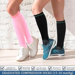 Meias Esportivas de Compressão para Futebol, Corrida, Bicicleta, Montanhismo, Médico, Edema Varicoso, Diabetes, Anti Fadiga, Meia Elástica - Image 3
