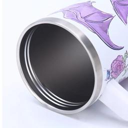 Copo térmico com alça, Copo térmico a vácuo, Garrafa de água de aço inoxidável para viagem, Caneca térmica com tampas, 40oz - Image 3
