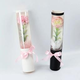 Caixa De Embalagem De Flor De Rosa, Cartão Redondo, Caixas De Presente Transparente, Decoração, Suprimentos Do Dia Dos Namorados, Casamento - Image 3