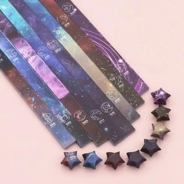 Papel de Origami para Artesanato: 540 Tiras Dobráveis Lucky Stars para DIY
