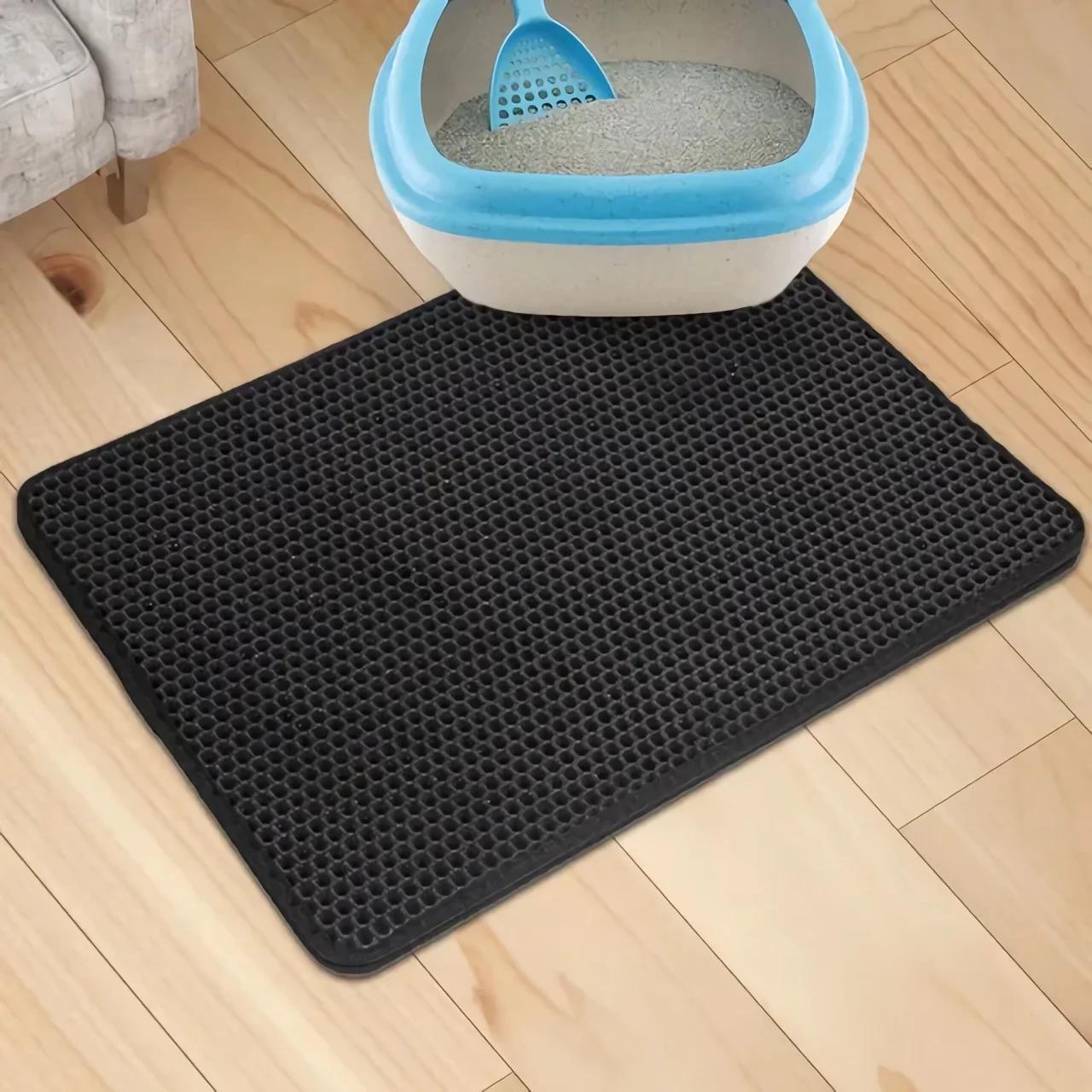 Impermeável dupla camada EVA Cat Litter Mat Tapete de estimação dobrável, almofadas de cama para gatos, suprimentos limpos - Image 2