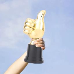 High Thumbs Up Troféu De Plástico, Incentivo De Futebol, Mini Troféus Vitória, Prêmio de Casa, Desktop Decor, 5 ", 1-6Pcs - Image 2