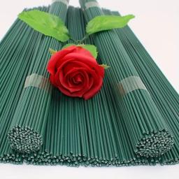 Premium Seda folha verde hastes com fio de ferro, perfeito para DIY arranjos de flores, Home Decoração De Natal, Flores Artificiais, 20 pcs - Image 2