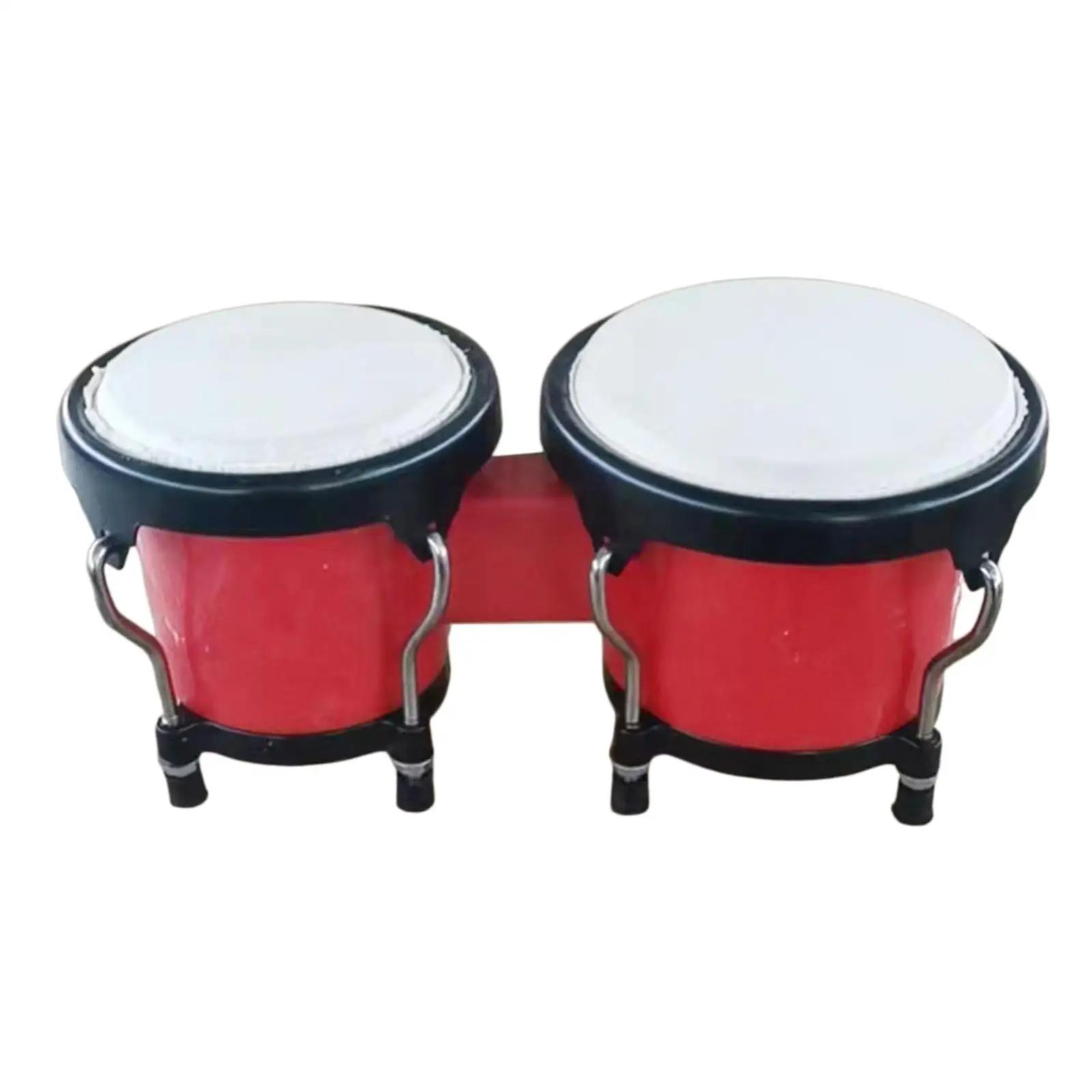 Educacional Africano percussão Bongos Drum Set, Montessori tambor, 6 ", 7" - Image 1