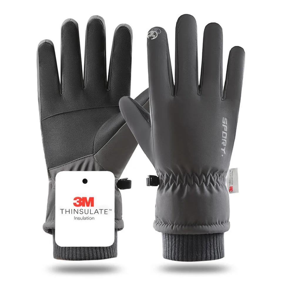 Nofoxo inverno luvas de esqui térmica à prova dwaterproof água tela toque luvas esportes ao ar livre quente ciclismo pesca correndo luvas das mulheres dos homens - Image 1