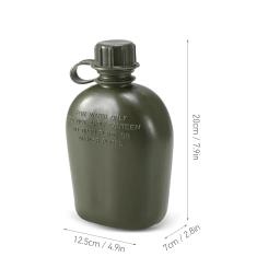 Garrafa de água militar com malote, 1L, exterior, esportes, acampamento, cantina, caminhada, sobrevivência, chaleira bebendo - Image 6