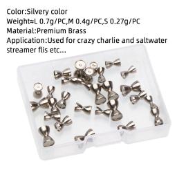 20/30 pçs haltere afundado olhos de bronze contas de barra mosca amarrando material para verme louco charlie streamer mosca truta isca de pesca - Image 4