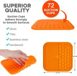 Almofada de lamber para o gato do cão mais lento alimentador lambe esteira para filhote de cachorro gatinho dispensador de silicone pet alimentação lambendo tapete de banho distração - Image 5