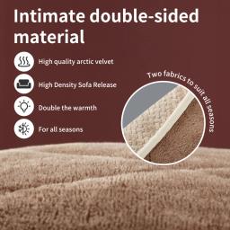 Cama de cachorro macia quadrada, cesta de pelúcia para cães, camas com fundo antiderrapante, lavável, resistente à mordida, camas grandes para cães, tamanho médio, almofada para cães e gatos - Image 4