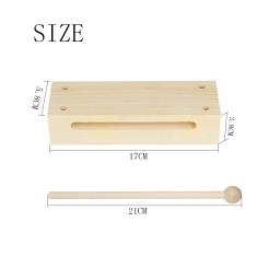 Orff-Bastão de castanholas de madeira para crianças, 2 tons, percussão, baixa, alta, quadrada, instrumentos musicais, brinquedos educativos - Image 5