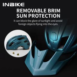 INBIKE-Capacete de Bicicleta para Homens e Mulheres, USB Recarregável, Luz Traseira LED, Bicicleta de Montanha, MTB Acessórios De Ciclismo - Image 4