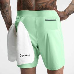 Ginásio de secagem rápida calções de treinamento masculino esportes roupas casuais fitness workout corrida grid compressão atletismo shorts - Image 2