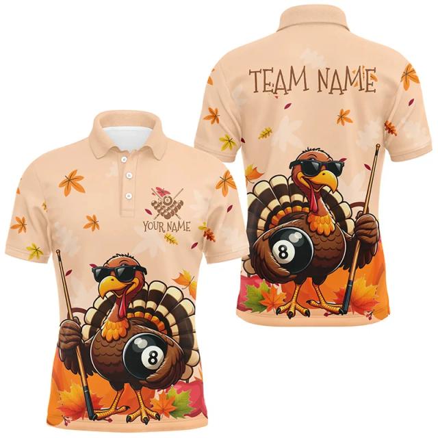Camisa de Bilhar Polo Masculina Personalizada 3D 2023