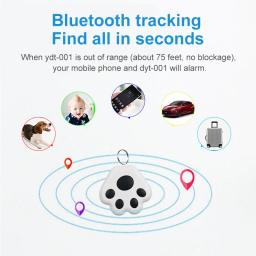 Cão pata localizador de rastreamento bluetooth, prevenção de perda inteligente, telefone móvel de baixa potência, alarme bidirecional, pet tracker, 5.0 - Image 5