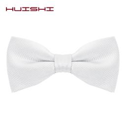 Huiishi laço laços para homem sólido listra preto pérola branco bowtie elegante mans bussiness festa de casamento acessórios borboleta arco - Image 5