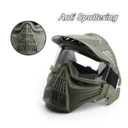 Máscara de Paintball Rosto Inteiro com Óculos, Máscara Tática, Proteção para os Olhos, Jogos de Sobrevivência CS, Airsoft, Lente - Image 2