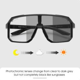 Óculos de sol fotocromáticos para ciclismo, óculos para ciclismo, mtb, mountain bike, mulheres, bicicleta de estrada, à prova de vento, esportes - Image 3