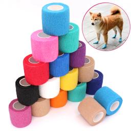 Descartável auto-adesivo pé capas, ataduras elásticas, Pet Ferramentas Outing, evitar pés sujos, gato e cão, Pet fornecimentos, 6 pcs - Image 1