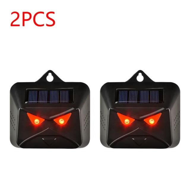 Repelente Dual Power para Animais com Luz LED Piscante - Dispositivo Solar e Batería para Cães e Pássaros - 1 a 3 Peças