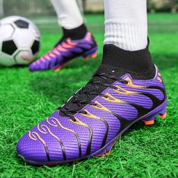 Chuteiras de futebol AG/TF antiderrapantes masculinas, unissex, tamanho grande, botas de futebol ultraleves, tênis para meninos, 2024 - Image 2