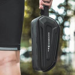 Rockbros saco de bicicleta 1.7l saco do telefone à prova dwaterproof água quadro frontal ciclismo saco tela toque caso titular casca dura saco da bicicleta mtb acessórios - Image 2