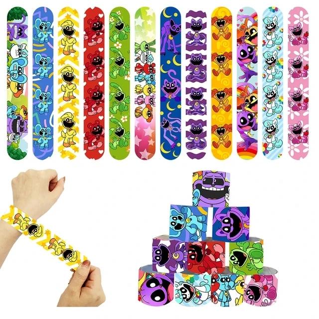 Sorrindo Porcos Snap Pulseiras para Crianças, Pinata Toy Loot Bag Fillers, Slap Wristband, Favores De Festa De Aniversário, Presentes, 10 Pcs, 30 Pcs - Image 1