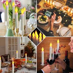 Velas LED sem chama para festa, decoração de aniversário, velas cônica para sala de aula, igreja, velas operadas por bateria, 6,9 in, 12 PCs - Image 5