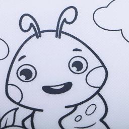 Bolsa de cordão não tecida para crianças, mochila graffiti, brinquedos de pintura para colorir DIY para crianças, sereia animal fofa, desenho artesanato - Image 6