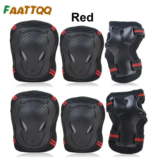 Conjunto Completo de Equipamentos de Proteção para Crianças e Adultos: Capacete, Joelheiras, Protetores de Mão e Pulso para Patinação, Ciclismo e Skate - 6 Peças
