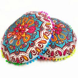 Bohemian Impresso Capa de Almofada para Casa, Rodada Fronha Padrão, Almofada Do Chão, Hotel, Bar, Decoração Do Carro, 43cm - Image 5