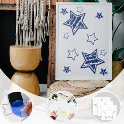 YOMDID-Modelo Oco em Forma de Estrela para Artesanato DIY, Pintura Spray, Stencils, Decoração, Scrapbook Making, Ferramentas de Pintura, 8Pcs - Image 5