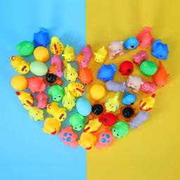 Brinquedos de natação de borracha colorida e macia, 13 pcs, animais bonitos, flutuando, som, brinquedo do banho do bebê, gyh - Image 2