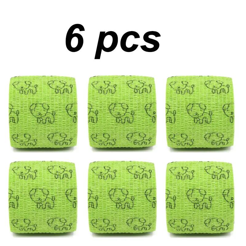 Auto-adesivo Pet Ferramenta Outing, ataduras elásticas para cães e gatos, impede a sujeira dos pés, capas respiráveis, Pet Shop, 6pcs - Image 1
