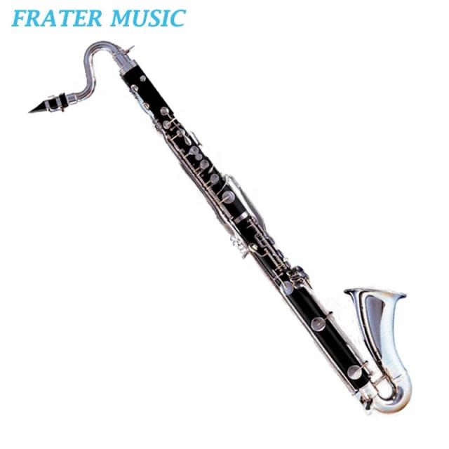 Clarinete baixo com chave Bb, corpo de baquelite de superfície de grão de alta qualidade com sino banhado a níquel (JCL-700)