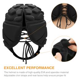 Capacete de goleiro ajustável para esportes, protetor de cabeça, protetor de cabeça, futebol, rugby, goleiro, chapéu - Image 2