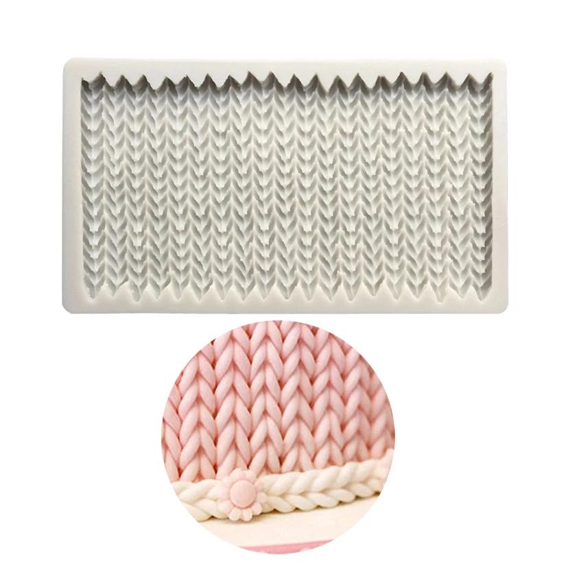 Suéter de malha silicone sugarcraft molde cupcake cozimento fondant ferramentas de decoração de bolo - Image 1